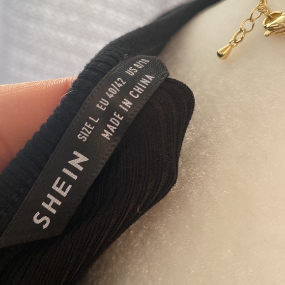 Shein  Black Backless Midi Women’s Dress Size Large - Picture 6 of 9